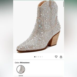Women’s Rhinestone Western Booties - sz. 9